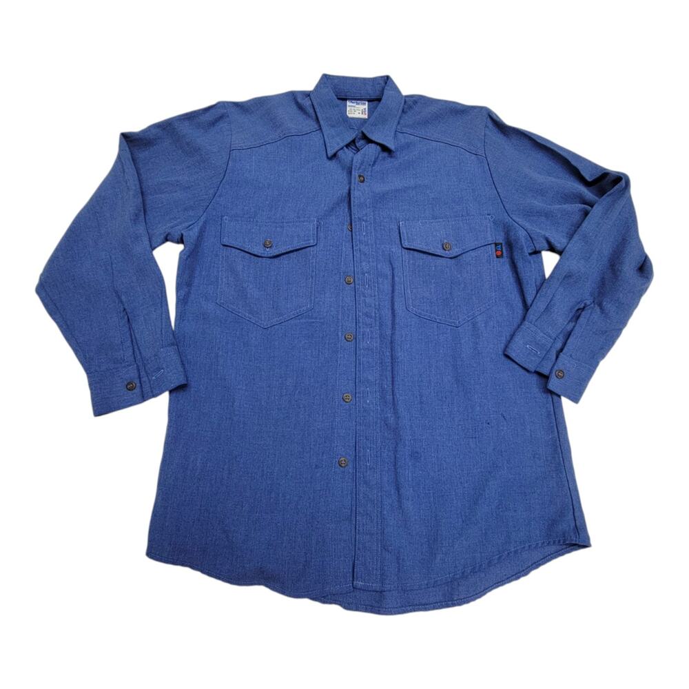 Workrite FR Shirt Mens 42 16 33.5 Blue Nomex Flame Resistant Made in USA
